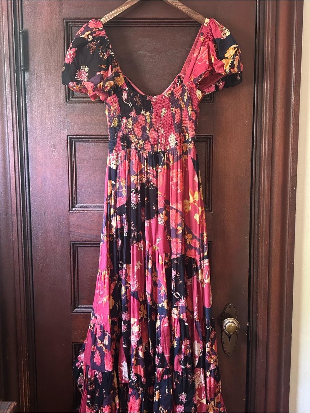 Free People Sun-drenched Maxi Dress Size Small Boho Cottagecore Floral - Picture 7 of 8